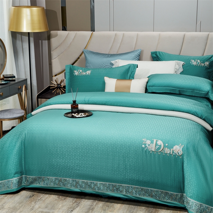 91家纺网 家纺一手货源 找家纺 （总）星尚2023新款100支长绒棉提花绣花四件套-迪奥