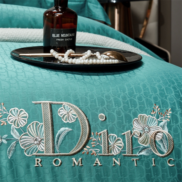 91家纺网 家纺一手货源 找家纺 （总）星尚2023新款100支长绒棉提花绣花四件套-迪奥