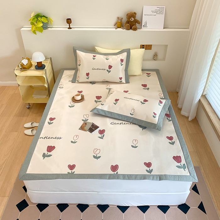 91家纺网 家纺一手货源 找家纺 总 三味舒屋 2025新款抗菌数码印花冰丝席--小莫奈