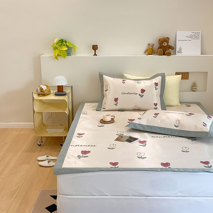 91家纺网 家纺一手货源 找家纺 总 三味舒屋 2025新款抗菌数码印花冰丝席--小莫奈