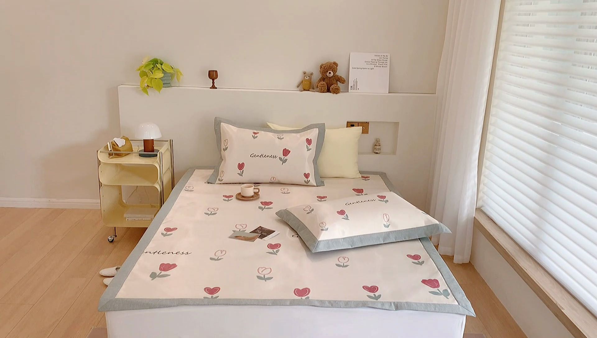 91家纺网 家纺一手货源 找家纺 总 三味舒屋 2025新款抗菌数码印花冰丝席--小莫奈