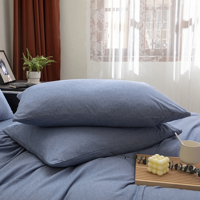 91家纺网 家纺一手货源 找家纺 栩裕纺织2025新款全棉水洗棉学生三件套四件套 牛仔兰