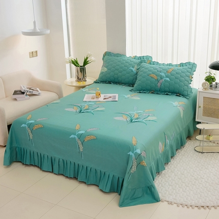 91家纺网 家纺一手货源 找家纺 （总）情煊家纺2023新款全棉夹棉纯色印花单床单款(可定制尺寸)