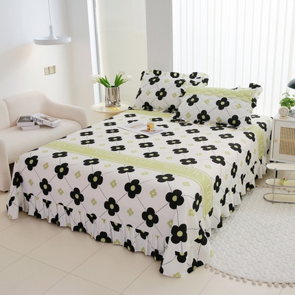 91家纺网 家纺一手货源 找家纺 （总）情煊家纺2023新款全棉夹棉纯色印花单床单款(可定制尺寸)