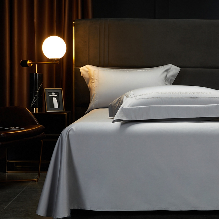 91家纺网 家纺一手货源 找家纺 米多多 2023新款100支新疆长绒棉四件套-光遇 高级灰