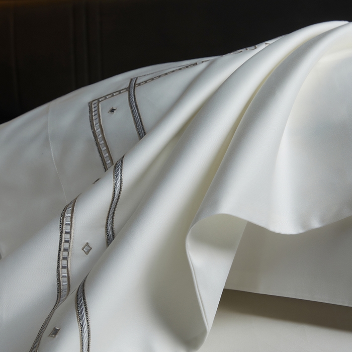 91家纺网 家纺一手货源 找家纺 米多多 2023新款100支新疆长绒棉四件套-光遇 贵族白