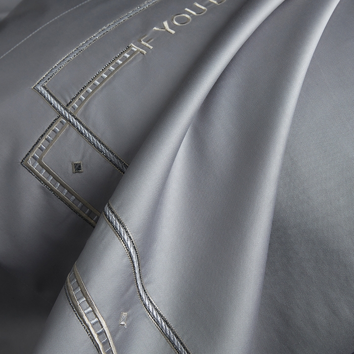 91家纺网 家纺一手货源 找家纺 米多多 2023新款100支新疆长绒棉四件套-光遇 高级灰