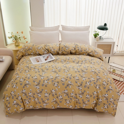 91家纺网 家纺一手货源 找家纺 （总）情煊家纺2023新款全棉夹棉纯色印花单被套款(可定制尺寸)