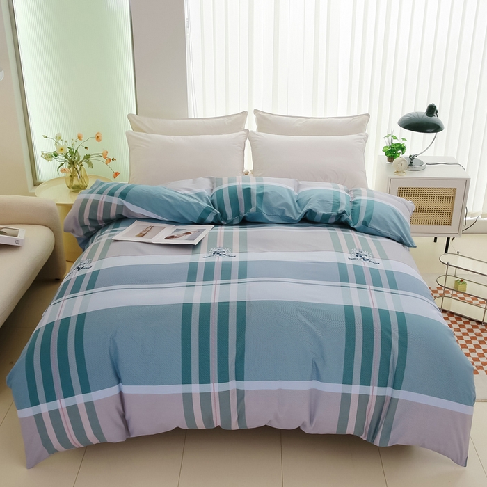 91家纺网 家纺一手货源 找家纺 情煊家纺2023新款全棉夹棉纯色印花单被套款(可定制尺寸) 似水流年