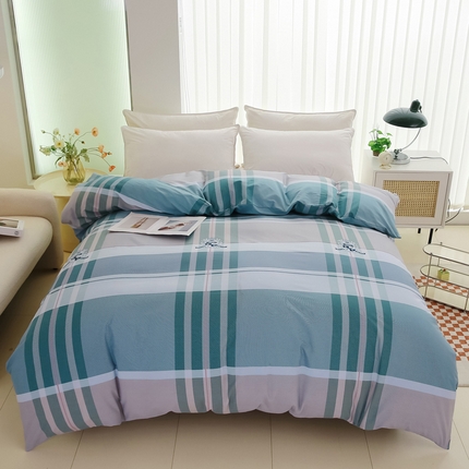 91家纺网 家纺一手货源 找家纺 情煊家纺2023新款全棉夹棉纯色印花单被套款(可定制尺寸) 似水流年