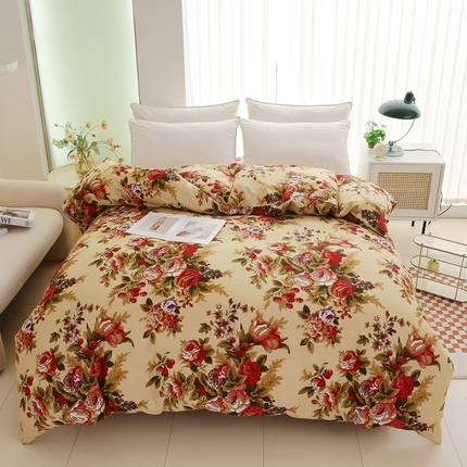 91家纺网 家纺一手货源 找家纺 （总）情煊家纺2023新款全棉夹棉纯色印花单被套款(可定制尺寸)