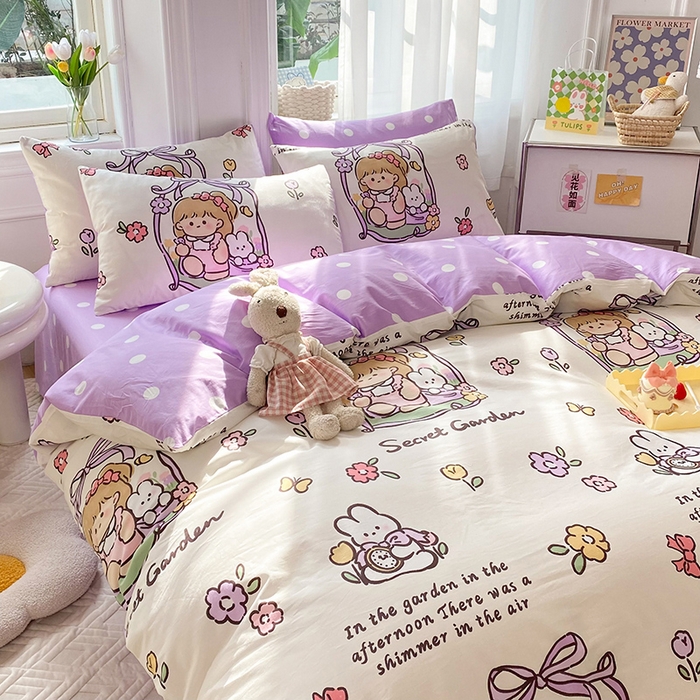 91家纺网 家纺一手货源 找家纺 慕梵家居 2023新款全棉13372四件套 西莉娅