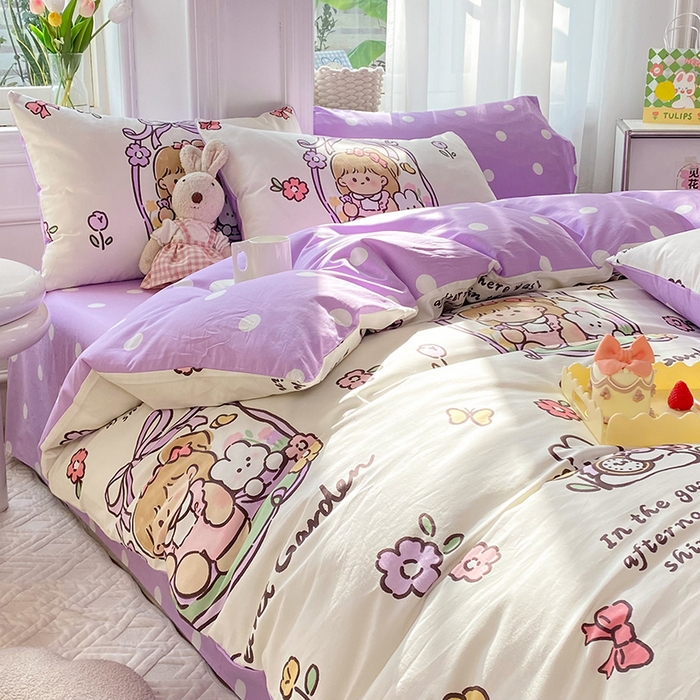 91家纺网 家纺一手货源 找家纺 慕梵家居 2023新款全棉13372四件套 西莉娅