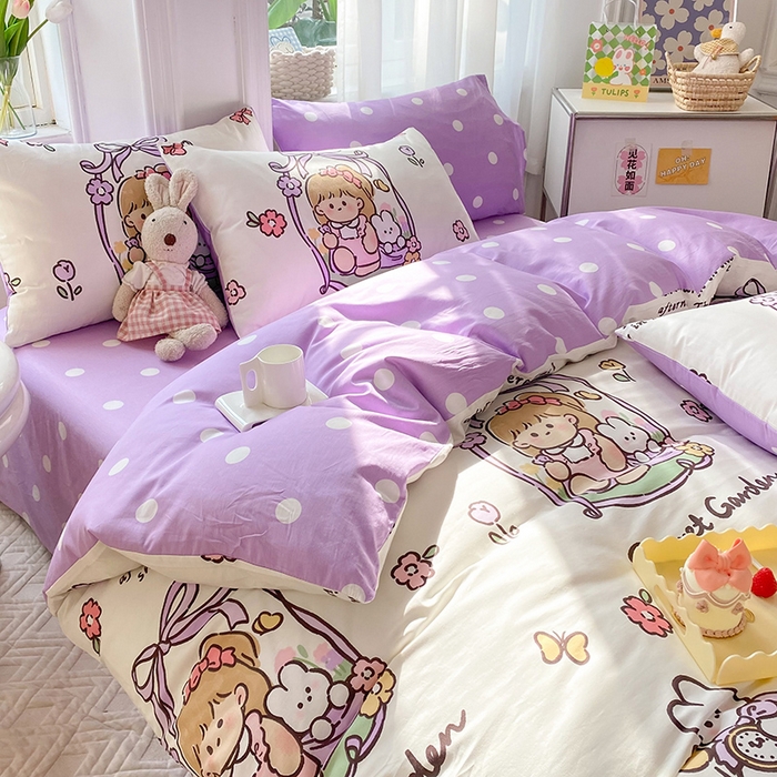 91家纺网 家纺一手货源 找家纺 慕梵家居 2023新款全棉13372四件套 西莉娅