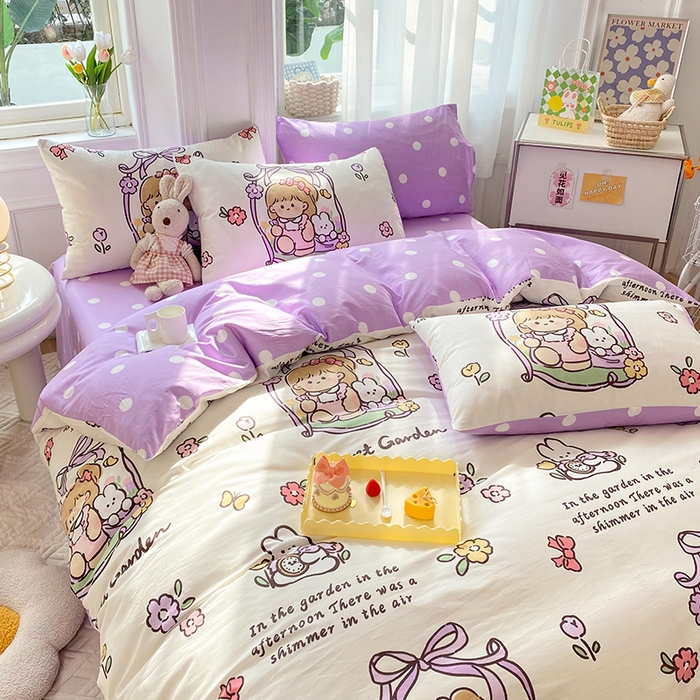 91家纺网 家纺一手货源 找家纺 慕梵家居 2023新款全棉13372四件套 西莉娅