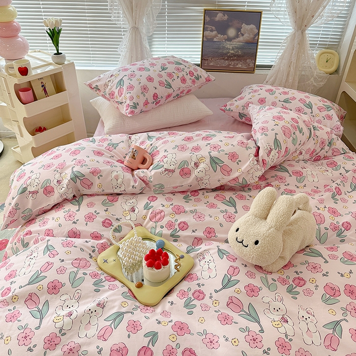 91家纺网 家纺一手货源 找家纺 （总）昔可 2023新款全棉春日氛围系列四件套