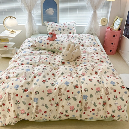 91家纺网 家纺一手货源 找家纺 （总）昔可 2023新款全棉春日氛围系列四件套