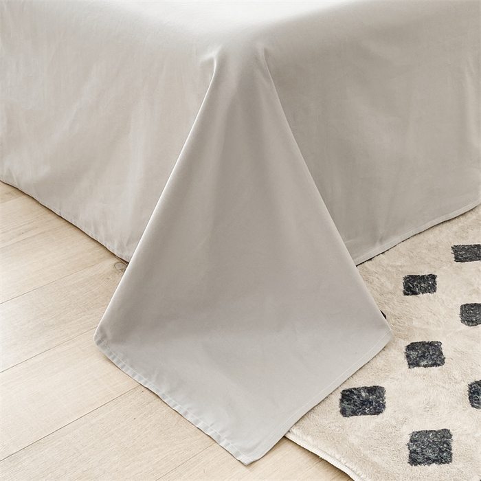 91家纺网 家纺一手货源 找家纺 眠帛 2023新款A类水洗棉拼色四件套—简系列 简--繁星蓝灰