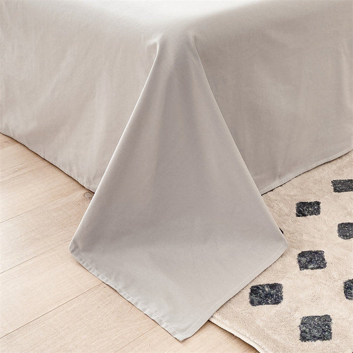 91家纺网 家纺一手货源 找家纺 眠帛 2023新款A类水洗棉拼色四件套—简系列 简--豆沙灰