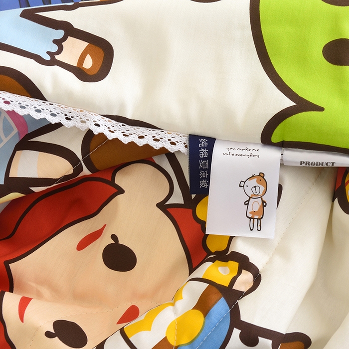 91家纺网 家纺一手货源 找家纺 德芙 2023新款全棉印花卡通夏被四件套 巴斯光年