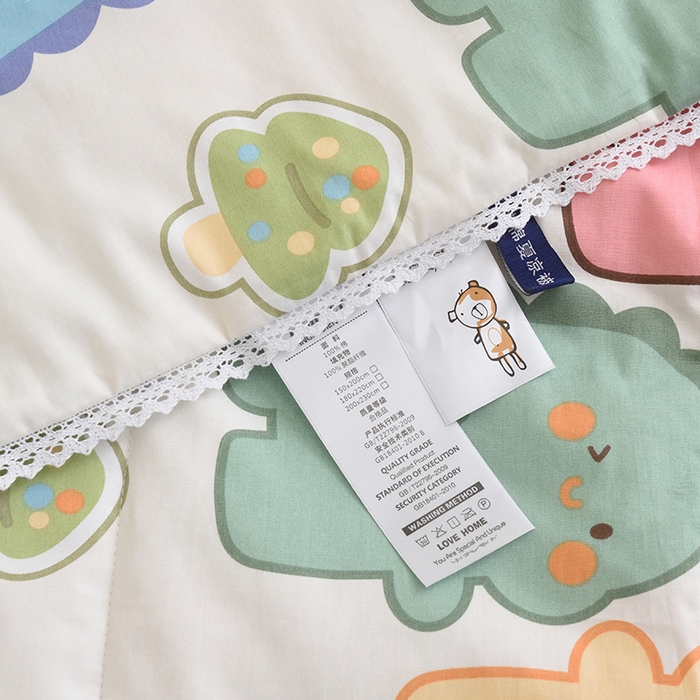 91家纺网 家纺一手货源 找家纺 德芙 2023新款全棉印花卡通夏被四件套 活力恐龙