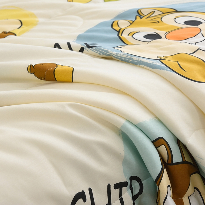 91家纺网 家纺一手货源 找家纺 德芙 2023新款全棉印花卡通夏被四件套 奇奇和蒂蒂