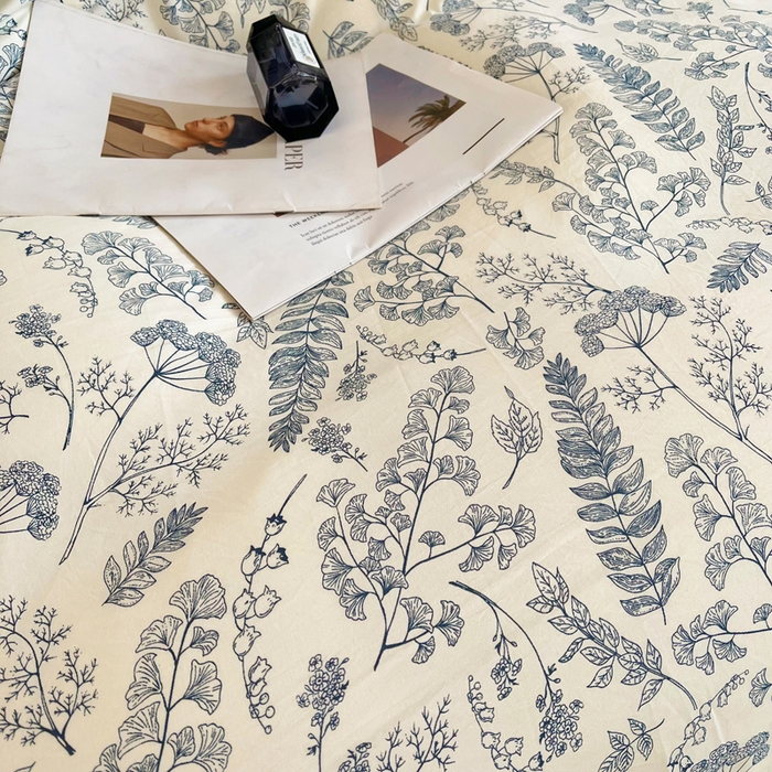 91家纺网 家纺一手货源 找家纺 梵克保罗 2024春夏新品水洗棉麻双层纱四件套 朵拉花园