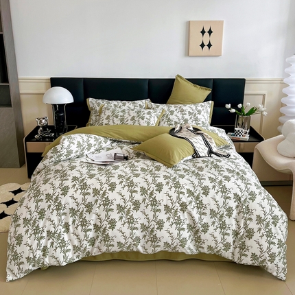 91家纺网 家纺一手货源 找家纺 （总）梵克保罗 2024春夏新品水洗棉麻双层纱四件套