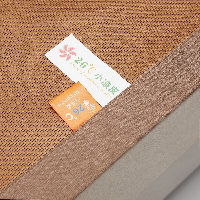 91家纺网 家纺一手货源 找家纺 伊被源2023新款女王款刺绣冰藤席1200D可机洗可折叠冰丝席-戴菲 戴菲 古铜咖