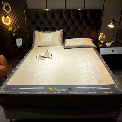 宅部落 2023款900D粗冰丝肌理纹冰丝席 香槟色