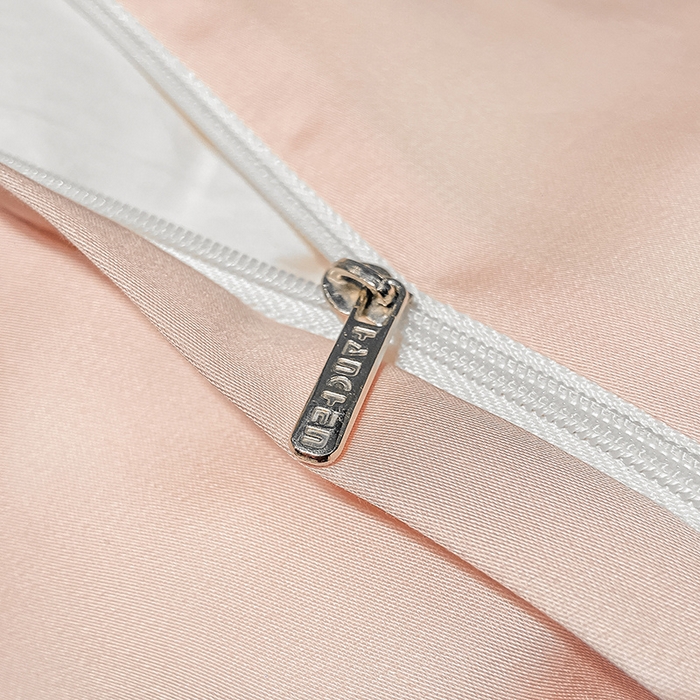 91家纺网 家纺一手货源 找家纺 涵宸 兰精天丝TM纯色四件套 蜜桃粉