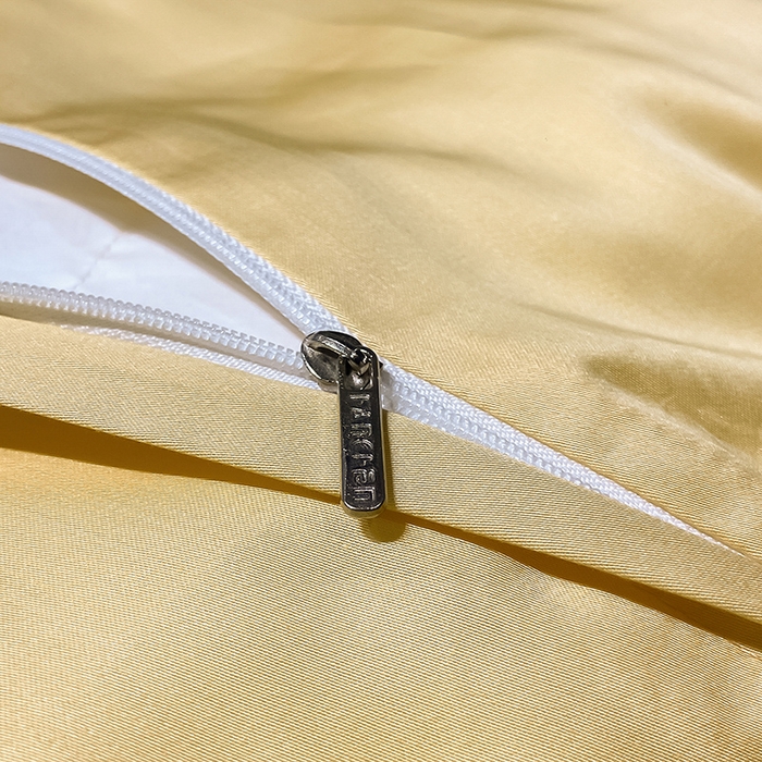 91家纺网 家纺一手货源 找家纺 涵宸 兰精天丝TM纯色四件套 锦黄