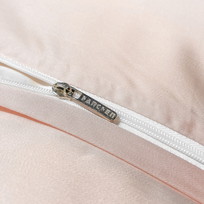 91家纺网 家纺一手货源 找家纺 涵宸 兰精天丝TM纯色四件套 奶昔+蜜桃粉