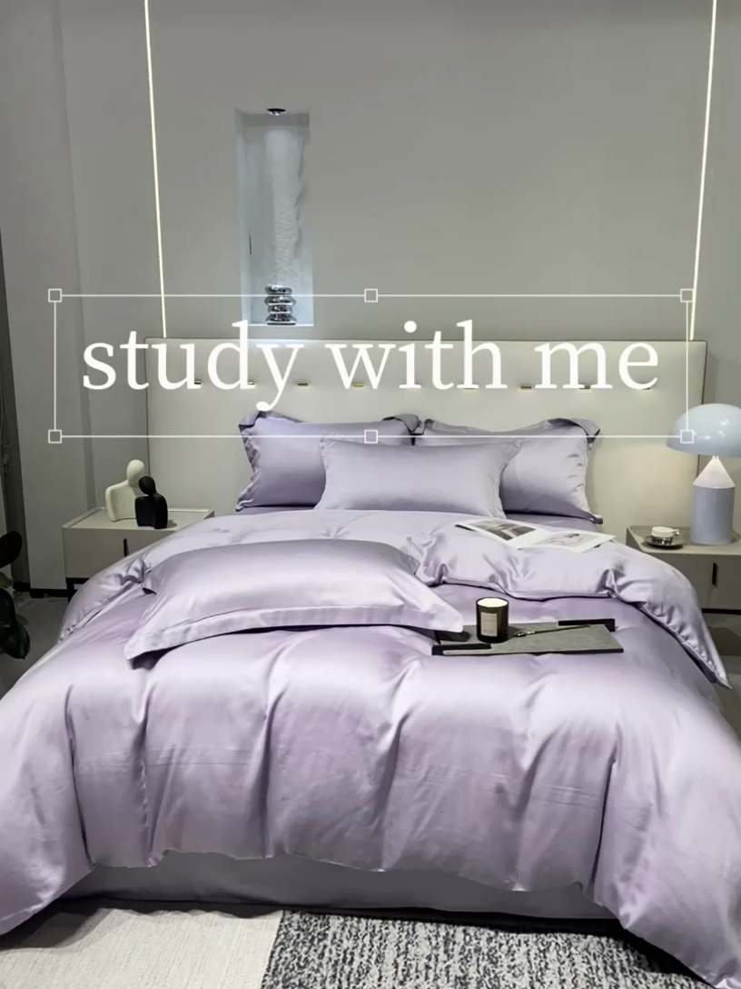 91家纺网 家纺一手货源 找家纺 涵宸 兰精天丝TM纯色四件套 淡雅紫