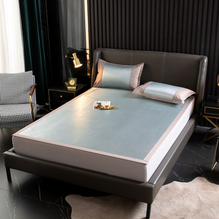 91家纺网 家纺一手货源 找家纺  总 伊被源  2023新款高密度纺织碳光冰藤席