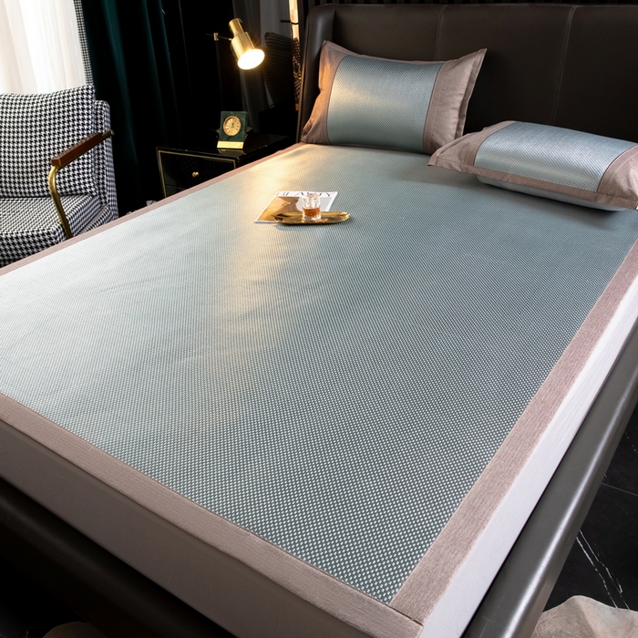 91家纺网 家纺一手货源 找家纺  总 伊被源  2023新款高密度纺织碳光冰藤席