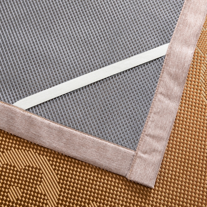 91家纺网 家纺一手货源 找家纺  伊被源  2023新款高密度纺织碳光冰藤席 路易登-咖