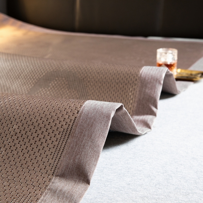 91家纺网 家纺一手货源 找家纺  伊被源  2023新款高密度纺织碳光冰藤席 路易登-香槟