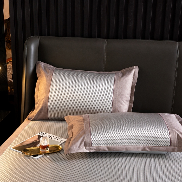 91家纺网 家纺一手货源 找家纺  伊被源  2023新款高密度纺织碳光冰藤席 冰川-银灰