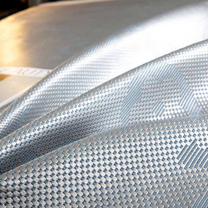 91家纺网 家纺一手货源 找家纺  伊被源  2023新款高密度纺织碳光冰藤席 路易登-灰蓝