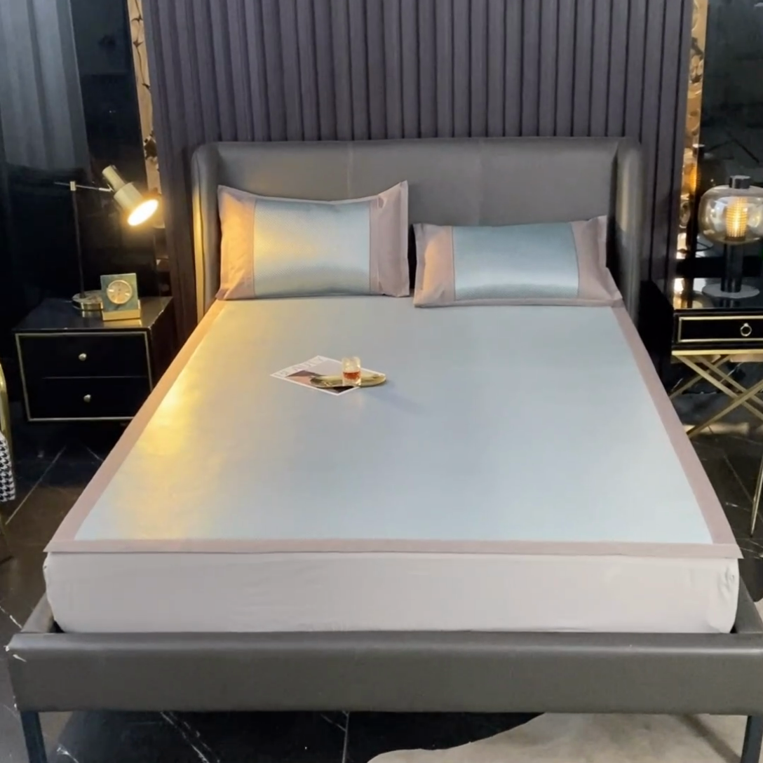 91家纺网 家纺一手货源 找家纺  总 伊被源  2023新款高密度纺织碳光冰藤席