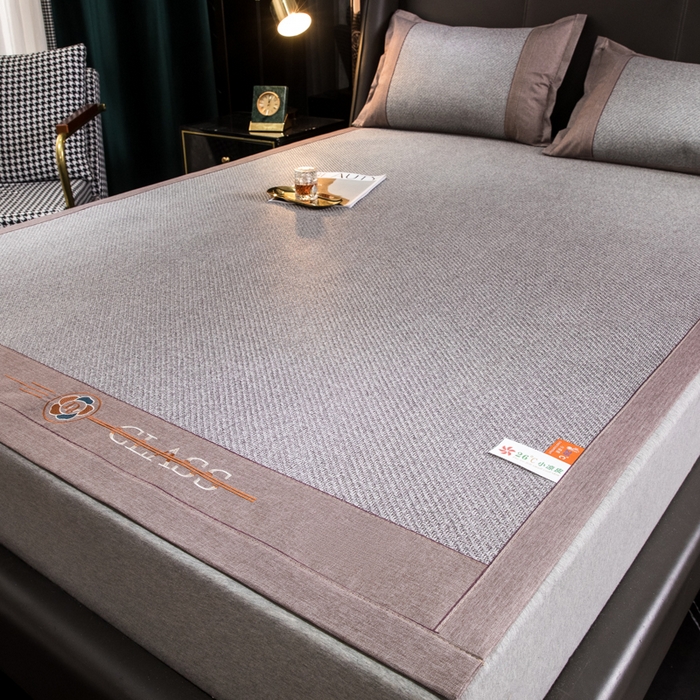 91家纺网 家纺一手货源 找家纺  总 伊被源  2023新款山茶刺绣艾草凉席系列