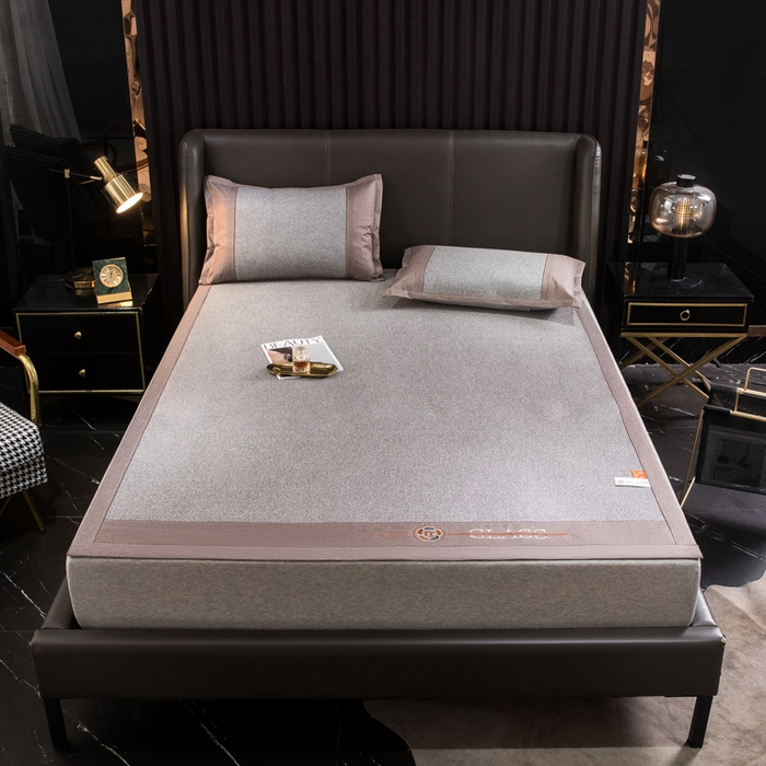 91家纺网 家纺一手货源 找家纺  总 伊被源  2023新款山茶刺绣艾草凉席系列