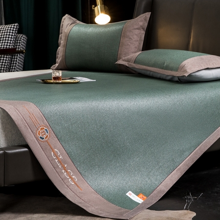 91家纺网 家纺一手货源 找家纺  总 伊被源  2023新款山茶刺绣艾草凉席系列