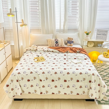 91家纺网 家纺一手货源 找家纺 （总）亚龙2023新款A类母婴级双层纱棉麻清新夏被