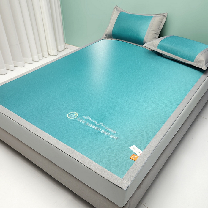 91家纺网 家纺一手货源 找家纺 伊被源  2023新款凉感冰藤刺绣软席-冰镇席、酷爽席 冰镇席-水兰