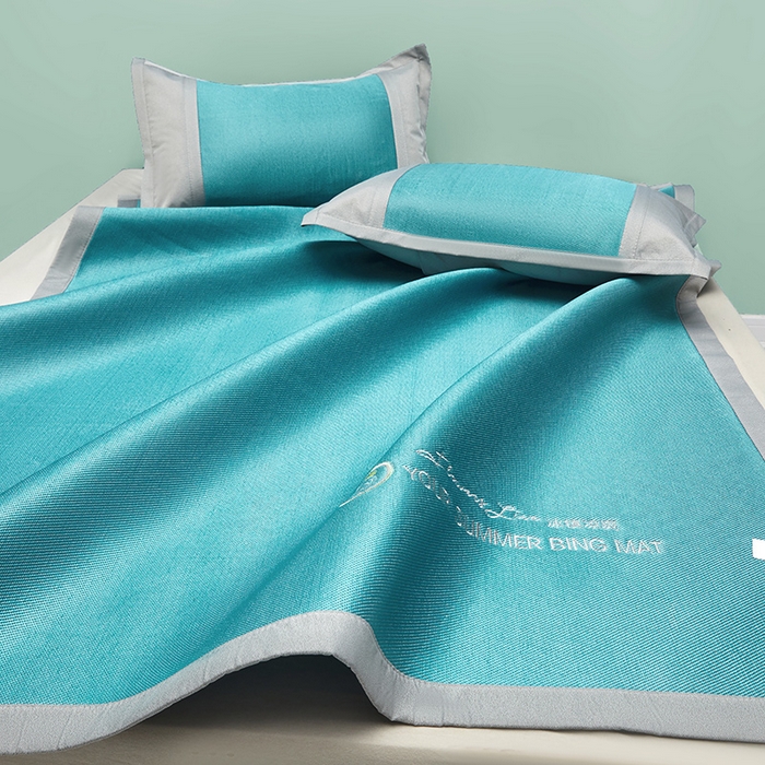 91家纺网 家纺一手货源 找家纺 伊被源  2023新款凉感冰藤刺绣软席-冰镇席、酷爽席 冰镇席-水兰