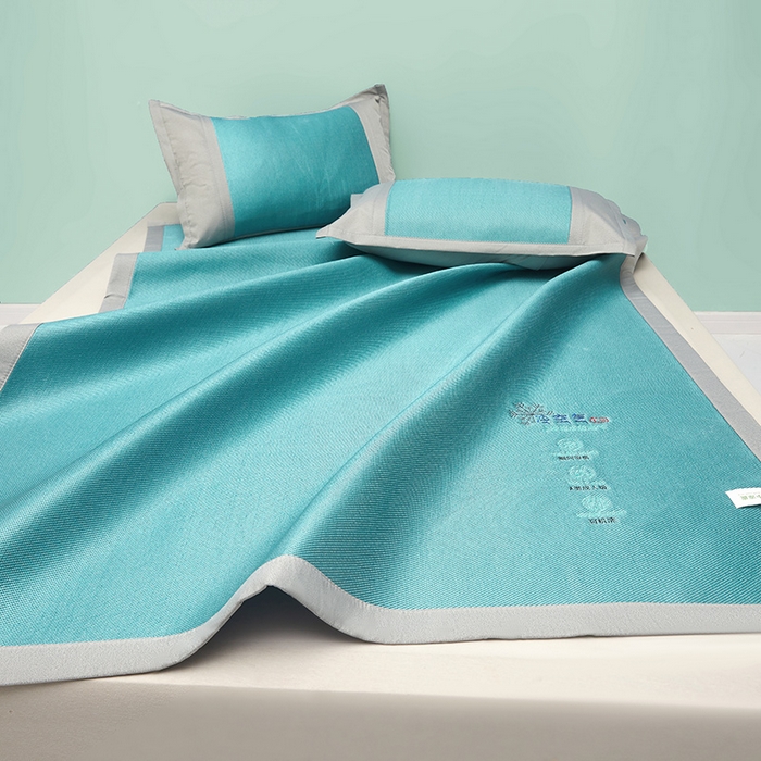 91家纺网 家纺一手货源 找家纺 2023新款凉感冰藤刺绣软席-冰镇席、酷爽席  酷爽席-水兰