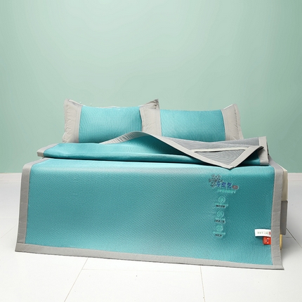 91家纺网 家纺一手货源 找家纺 2023新款凉感冰藤刺绣软席-冰镇席、酷爽席  酷爽席-水兰