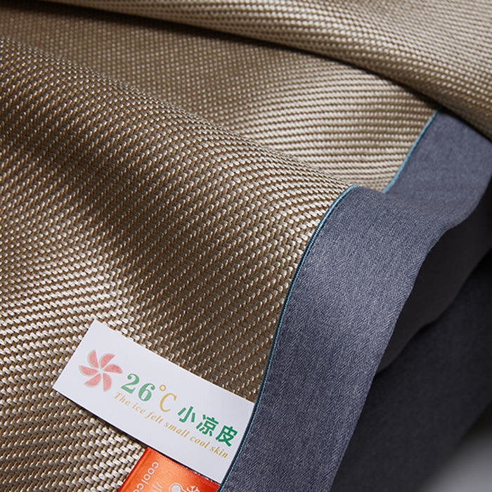 91家纺网 家纺一手货源 找家纺 伊被源 2023新款凉感冰藤刺绣软席-冷酷 伽罗色